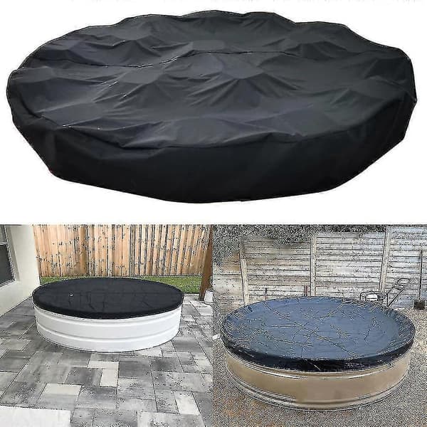 Rund Vinterpoolskydd 200g/M Presenning Storlek 244cm Svart[HK]