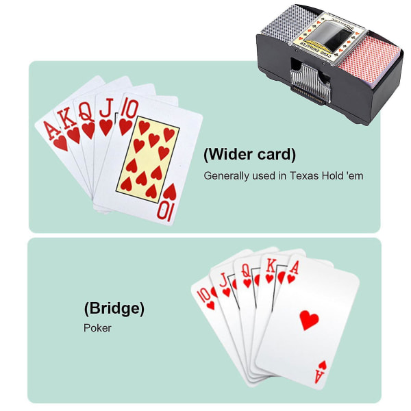 Utomatic Card Shuffler 6-dekks elektrisk, spillekortshuffler-batteri som drives for pokerkortspill[HK] A