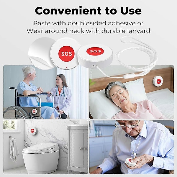 SMATRUL S0S001-WiFi SOS-knapp APP Fjärrkontroll Nödlarm Tuya Smart Life Kompatibel [HK]