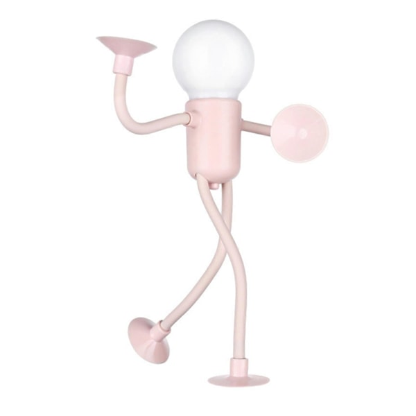 LED Sengelampe med Udskiftelig Form Sjovt Natlys med Sugekop Blødt Lys DIY Form Sødt Lys[HK] Pink