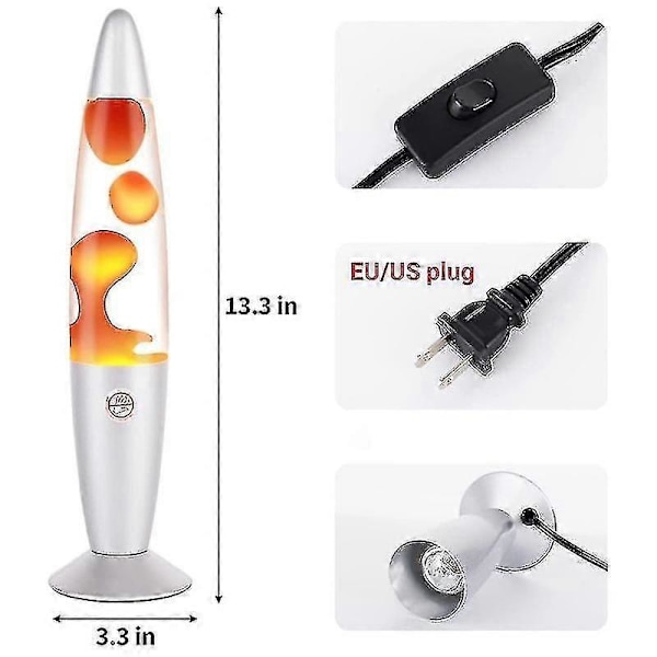 Stor Lavalamp Smuk Flydende Bevægelse Med Voks Der Flyder Som Natlys Vand Underholdende For Voksne Teenagere Børn[HK] Blue
