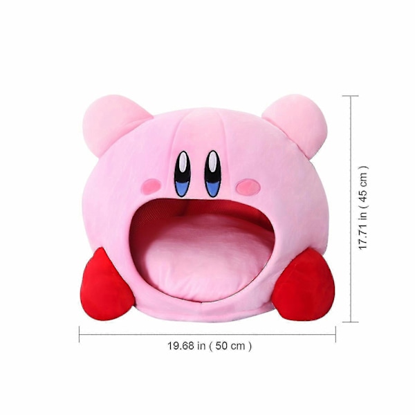 Kirby-peli oheislaite hengitettävä päiväunipanta tyyny vaaleanpunainen hattu pehmolelu [HK]