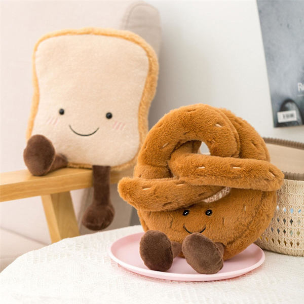Dockor Plyschleksak Söta Djur Bebisleksaker Kudde Rum Decor Barn Gåvor Kuddar Kreativ Dekoration Rolig Mjuk Bolster[HK] Pretzel