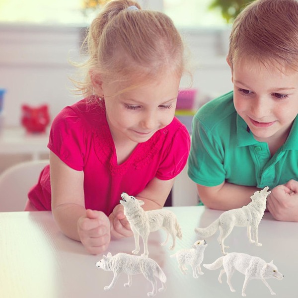 5 stk ulv leketøy figurer realistisk pedagogisk leketøy for barn gutter jenter[HK] Dark Brown