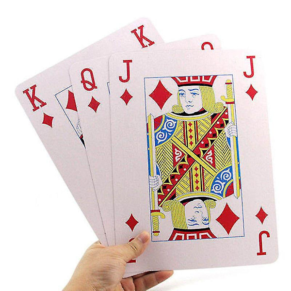 Jumbo Giant Spelkortslek, Superstort Speltema Full Deck Kort För Barn, Vuxna - Snngv[HK]