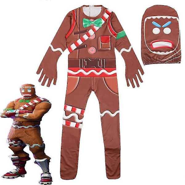 Piparkakkumiehet Haalari Puku Halloween Cosplay Puku Maskilla[HK] Size 130