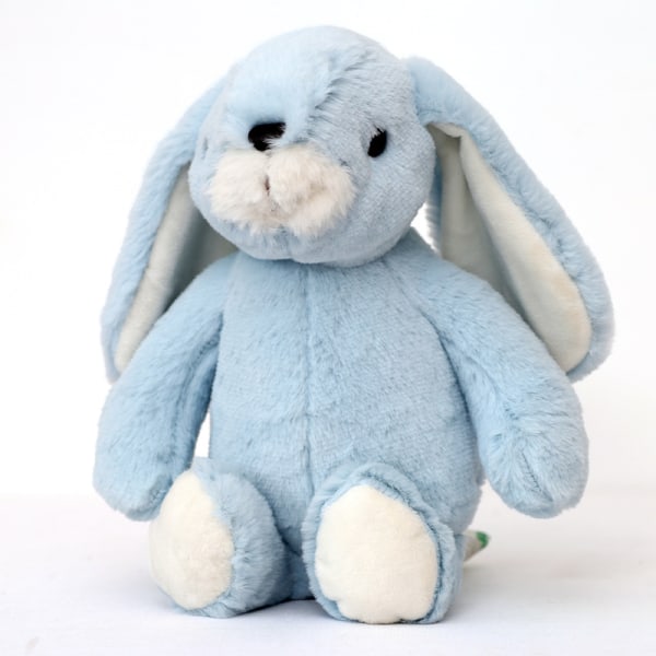 Plyschdocka, plyschleksak, barnfödelsedagspresent, söt docka för flicksäng, kanin med lång öron[HK] 30 cm blue stuffed rabbit