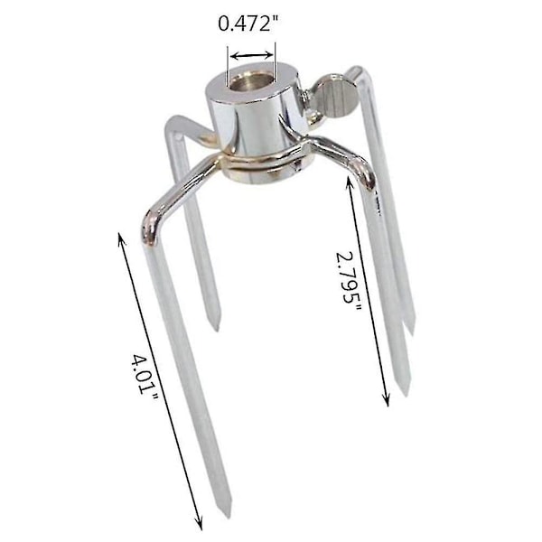 HKK 2 kpl Grill Rotary Barbecue Grill Fork -lisävarusteet Elintarvikelaatuinen grilli