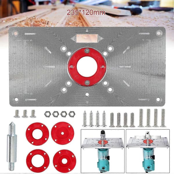 Monteringsplade indsatsplade til Makita RT0700C fræsebord 235mm[HK]