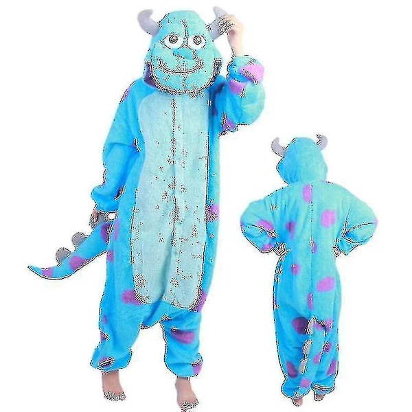 Vuxna Barn Kigurumi Cartoon Blå Hund Onesies Pyjamas Juldräkt[HK] Sully L