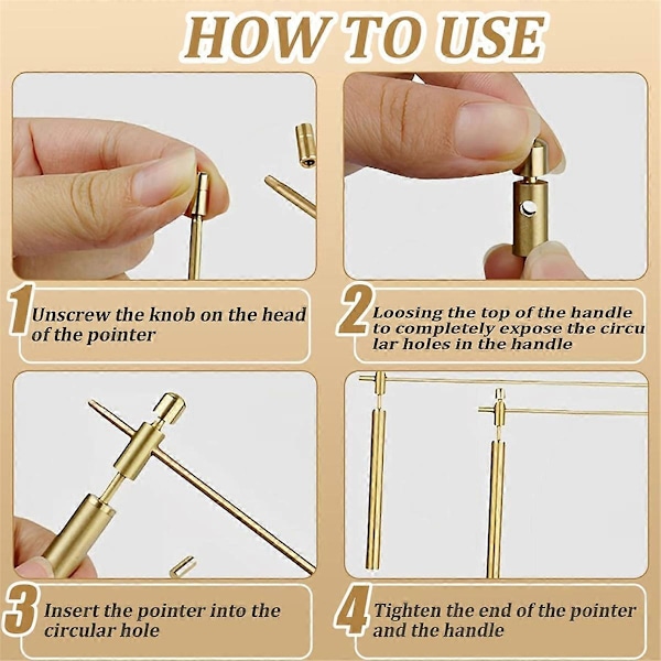 Pendulstave Kobber 1 Par Glat Rotation Divinationsstave Massive Kobberstave Pendulstave Spirituelle med Instruktioner[HK] As Shown