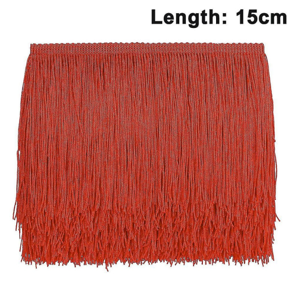 HK  10m Sewing Fringe Trim - Fringe Tassel 15cm/10cm Width For Skirt Wedding Dress Lamp Shade Decoration