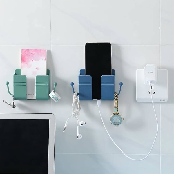 5 stk. Fjernbetjening Mobiltelefonstik Vægholder, Vægmonteret Mobiltelefonholder til soveværelse[HK] Multicolor