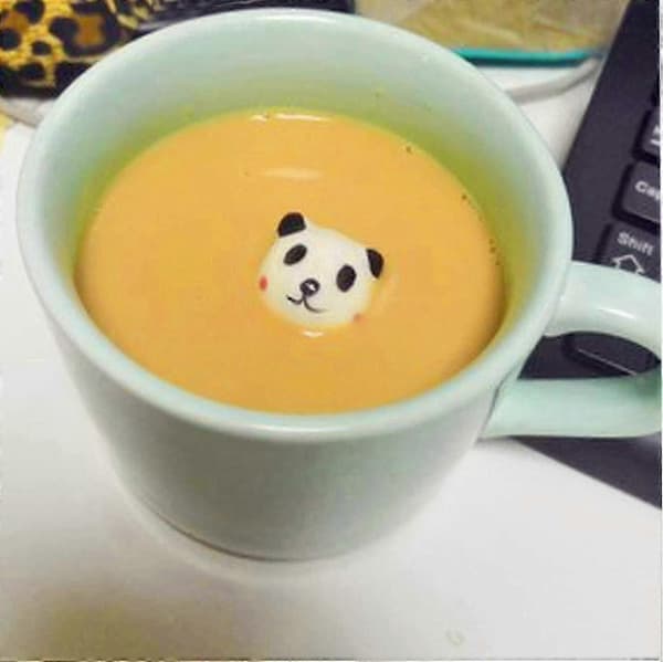 Kaffemugg Panda 3D Tecknad Djur Inuti Keramik Kopp[HK]