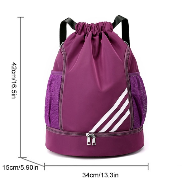 Urheilusalin kangasreppu sivutaskulla, urheilusalin kangasreppu naisille ja miehille, 100 % upouusi [HK] Purple