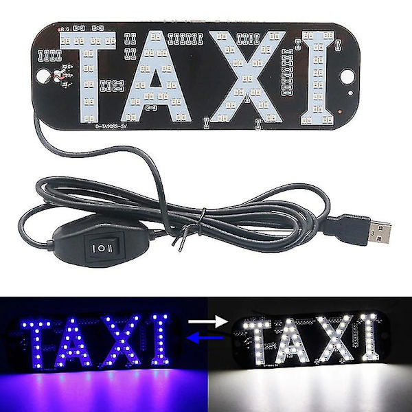 Taksivalo, kaksiväriset taksin LED-kyltit, 2 väriä vaihtuva taksin LED-valo [ALJ][HkkK] Purple C