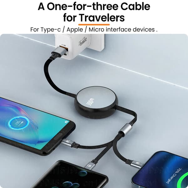 iPhone 14 13 12 Pro Max USB-kabel 8-stifts till Typ C Micro Snabbladdning [HK]