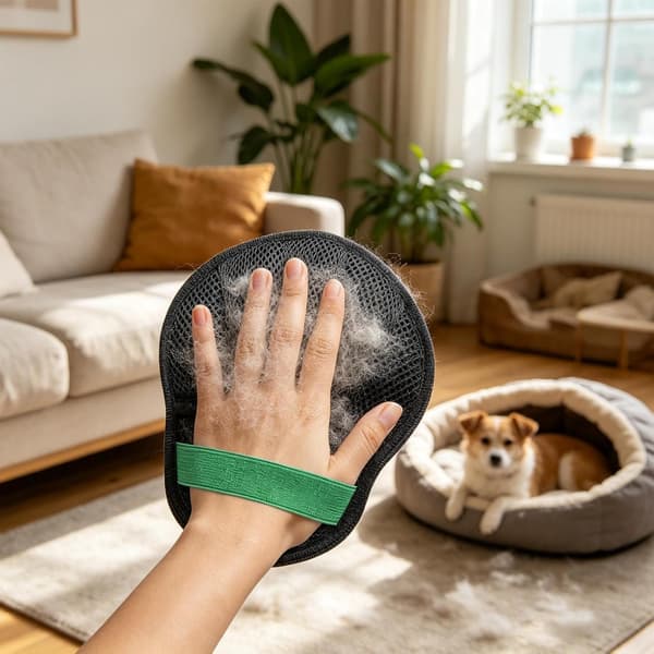 Kat hårfjernerhandske, genanvendelig vaskbar skånsom, sofa kat hårfjerner - til hunde, indendørs killinger, tøj, møbler, seng, sofa, tæppe [HK] Green