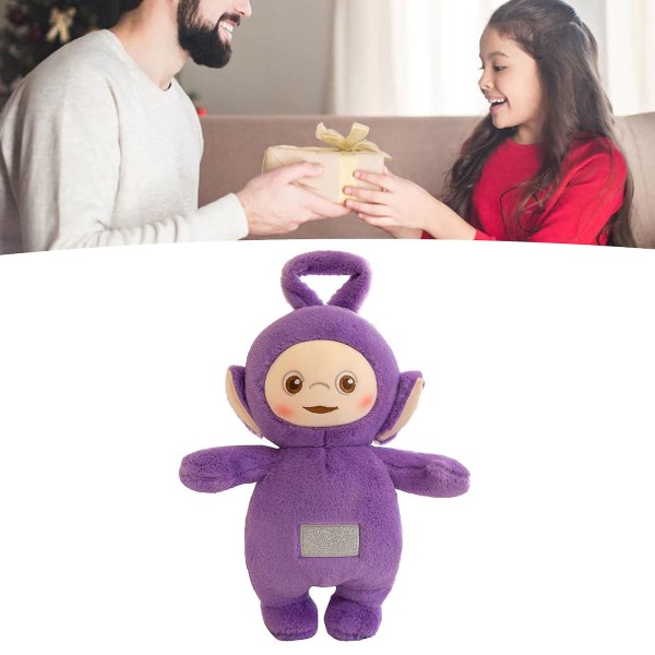 Teletubbies gosedjur mjuk utsökt 3d bomull söt uttryck utjämning ljusa färger plyschleksak för barn flicka present[HK] Purple 11.8in