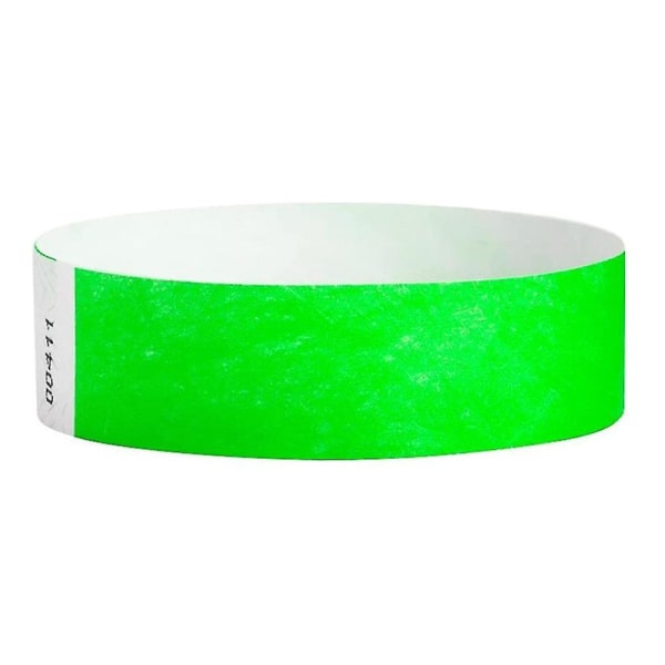 500 stk. papirhændelsesfarvet vandtæt papirarmbånd (grøn)[HK]