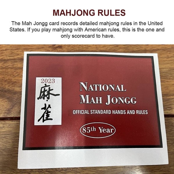 Mah Jongg -kortti print Adults League Beginners Gift Home Hands -säännöt selvät[HK]