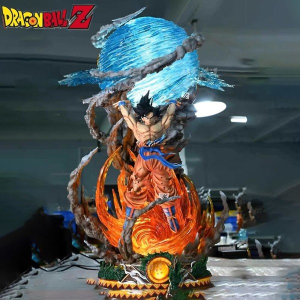 25 cm Dragon Ball Figurer Spirit Bomb Sou Goku Anime Figurer Super Saiya Action Figur Model Pvc Statue Dukke Samling Legetøj Gave[HK] with box 20cm buu with light