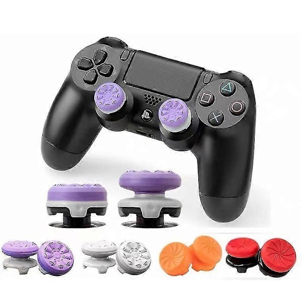 2 st Performance Thumbsticks för PS5/PS4, 1 Hög, 1 Mellanhög, Performance Thumbsticks Thumbstick Ersättning för PS5 & PS4 Controller[HK] Red