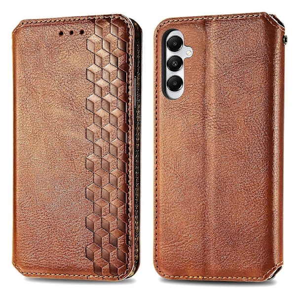 För Samsung Galaxy A05s 4G Läderfodral Präglad Romb Plånboks Telefonfodral [HK] Style F Multicolor