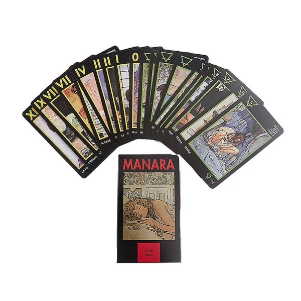 New Tarot Of Manara engelsk version Oracle Divination Fate Game Deck Tarot[HK] Multicolor OneSize
