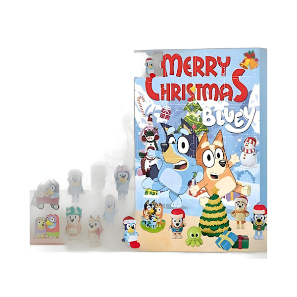 2024 Nye Bluey Hund Blind Box Dekorationer Pynt Børns Julegave Dongdongle Blind Box