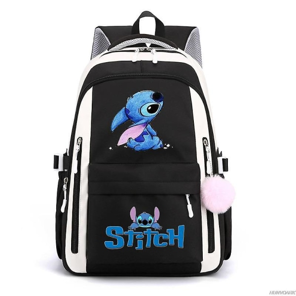 Lilo och Stitch Ryggsäck Kvinna Man Hög Kapacitet Vattentät College Skolväska Trendig Kvinna Man Laptop Skolväska[HK] Clear