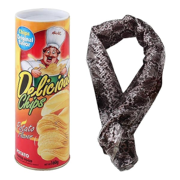 Potatischips Orm Skämtburk (Leksaksset) [HK]