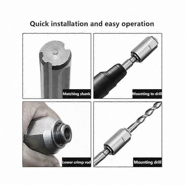 Adapter for SDS Max til SDS Plus, Drill Chuck Converter Tool for Slaghammere[HK] Black