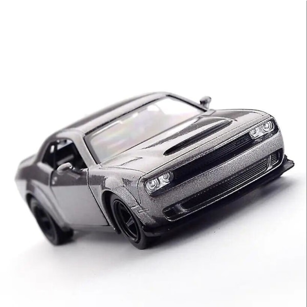 1:36 Dodge Challenger Legering Bil Ny Sportbil Legering Bilmodell Dra Tillbaka Leksaksbil Gåvor För Pojkar Barn Leksaksbil A141[HK] GRAY
