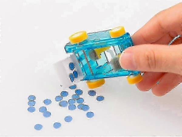 Blå gjennomsiktig mini skrivebordsrenser med støvsugingsfunksjon Blue Transparent