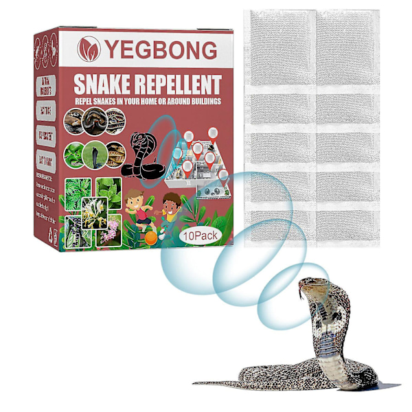 10-pakning Snake Away Repellent, slangeavstøtende poser for å avvise utendørs innendørs [HK]