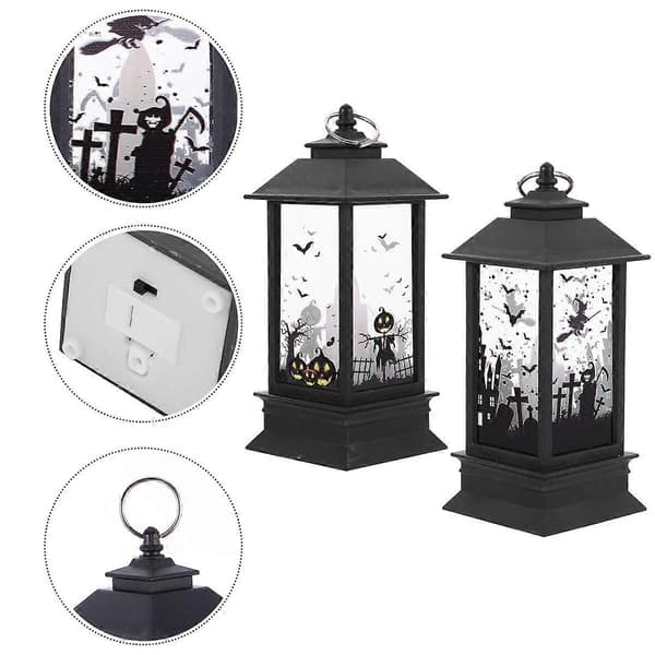 Halloween LED Lys Elektronisk Lyslampe for Dekorasjon 2 stk Plast[HK]