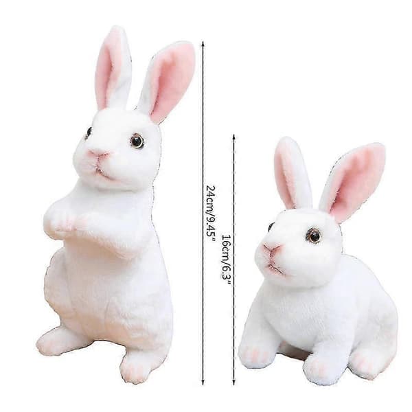 Blød Kanin Plyslegetøj til Piger Drenge, Simulation Udstoppede Dyr Gave[HK] gray rabbit squat