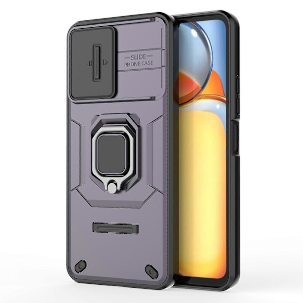 Skal med Stöd och Skjutbart Linsskydd för Xiaomi Redmi 13C/ Poco C65 4G [HK] Purple