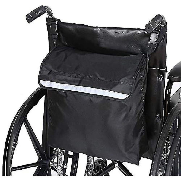 Svart förvaringsväska för rullstolsryggsäck - stor vattentät Oxford bakre rullstolsväska[HK]