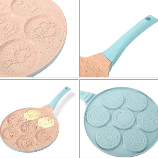 Dyrepandekagepander 7 Unikke Søde Dyreforme Non-Stick Bagepander (Blå) (santanxing)[HK] blue
