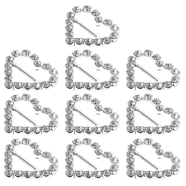 Rhinestone Knapper Legering Rhinestone Spenne for Dekorasjon 10 stk Sølv Design[HK]