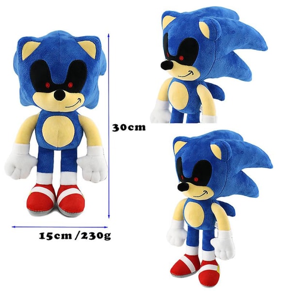 Sonic plysj 30cm Ny anime spillfilm søt plysjdukke dyr tegneserie leker barn bursdagsgaver[HK] 30cm 3