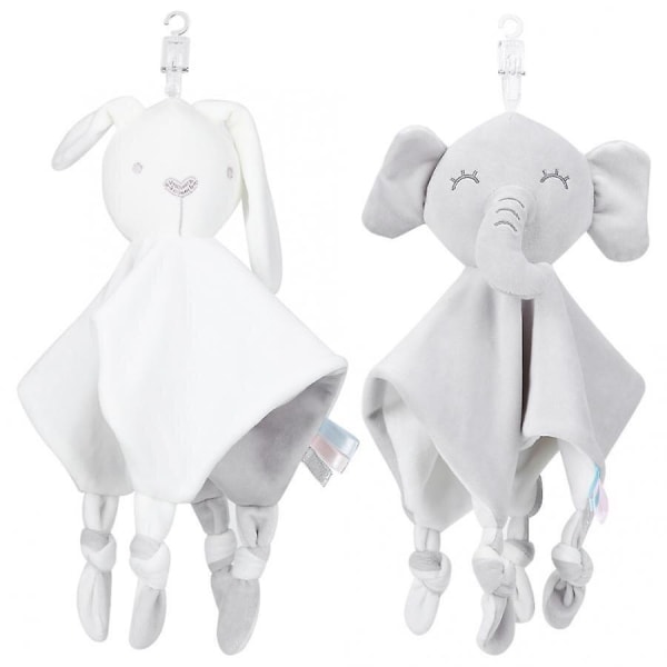 Babyplys sovelegetøj til babyer Bløde tøjdyr Babydyne Forkælelse Håndklæde Dukke Bunny Plyslegetøj Babylegetøj 0 12 måneder[HK] Pink elephant