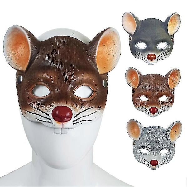 Hiiren naamio Lasten Hiiren Puolinaamio Naamiaiset Halloween Cosplay Rekvisiitta [HK] Brown