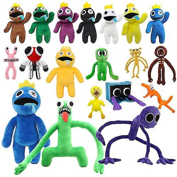 9 Rainbow Friends-figurer i plysj, Rainbow Friends-bamsegaver [HK] blue 20cm