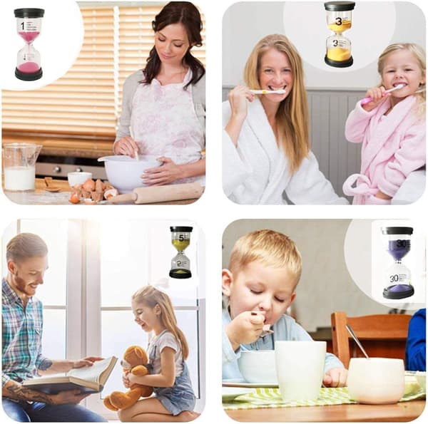 Flerfarget sandtimer-sett for barns spill og utdanning[HK] Colorful