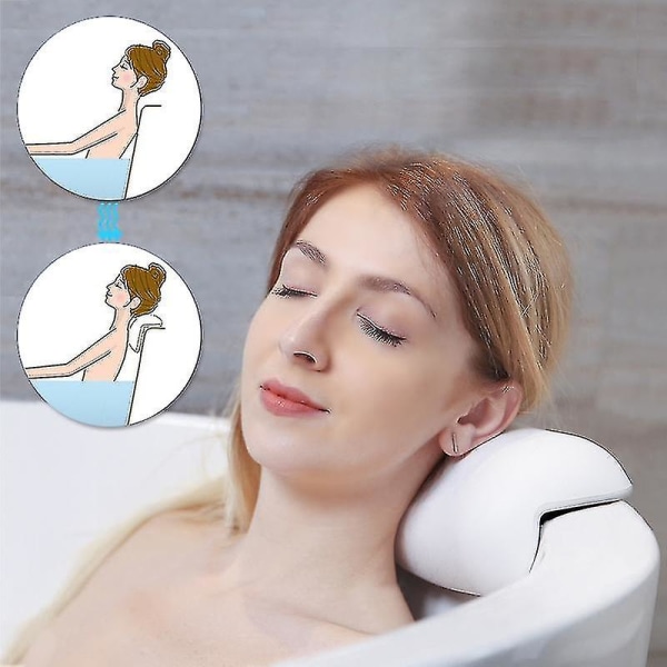 HKK  Spa Bathtub Pillow Non-slip Bathtub Headrest