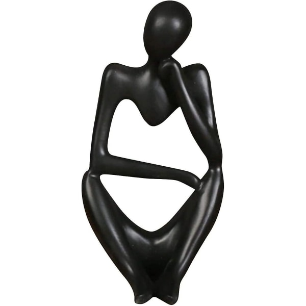 HK Abstrakt Resin Staty Skulptur & Figuriner Modern Heminredning Vardagsrum Svart Unika statyer