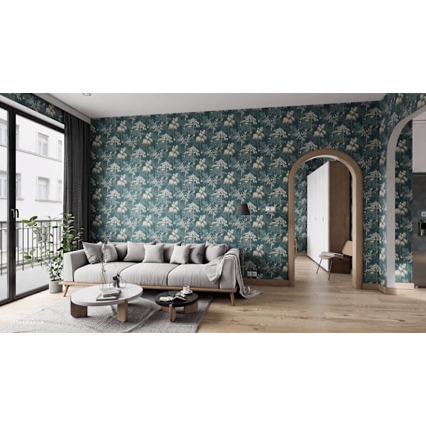 Japansk Hage Tapet [HK] Teal